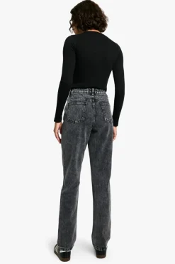 Sale boohoo Tall Basics High Waisted Mom Jeans washed black