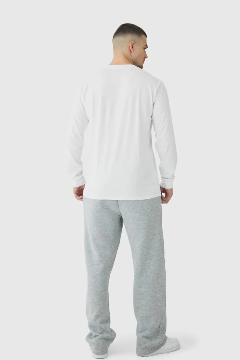 Sale boohooMAN Tall Basic Straight Fit Jogger grey marl