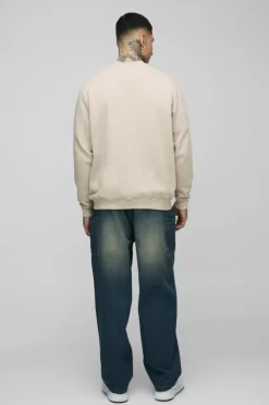 Clearance boohooMAN Tall Cargo Pocket Skate Jeans mid wash