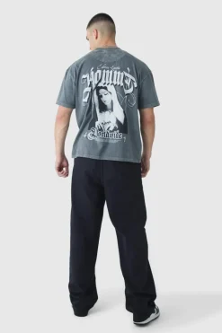 New boohooMAN Tall Drawcord Relaxed Fit Chino black