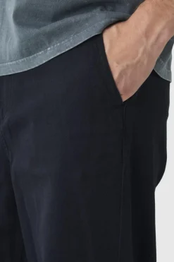 New boohooMAN Tall Drawcord Relaxed Fit Chino black