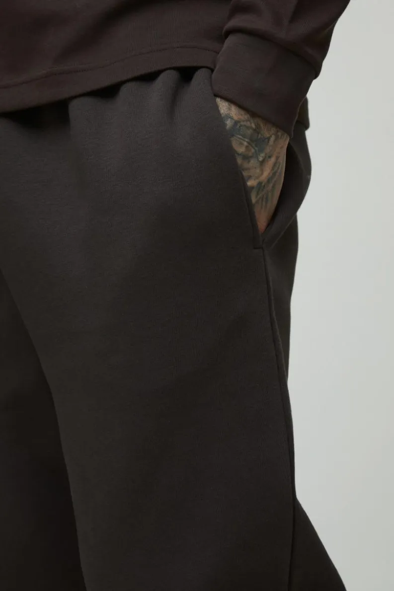 Store boohooMAN Tall 330GSM Basic Relaxed Fit Jogger chocolate