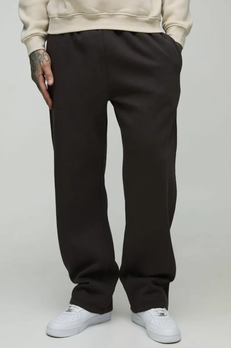 Flash Sale boohooMAN Tall 330GSM Basic Straight Fit Jogger chocolate