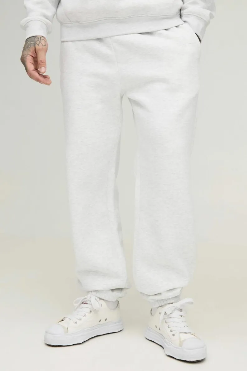 Store boohooMAN Tall 330GSM Relaxed Fit Basic Jogger grey marl