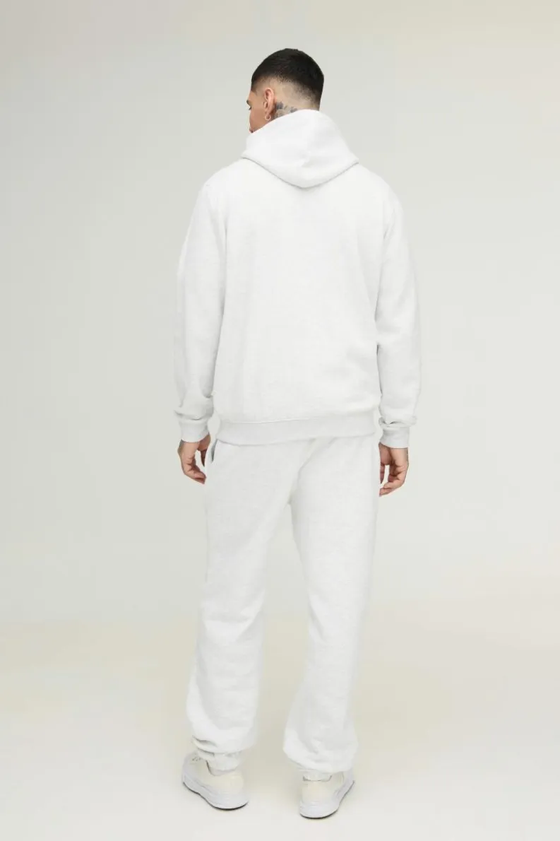 Store boohooMAN Tall 330GSM Relaxed Fit Basic Jogger grey marl