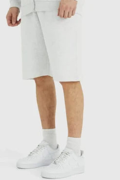 Shop boohooMAN Tall Loose Fit Short grey marl