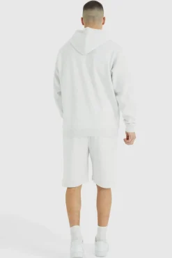 Shop boohooMAN Tall Loose Fit Short grey marl