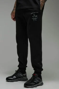 Clearance boohooMAN Tall Man Active Body Building Club Regular Fit Jogger black