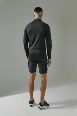 Outlet boohooMAN Tall Man Active Training Dept Muscle Fit 1/4 Zip black