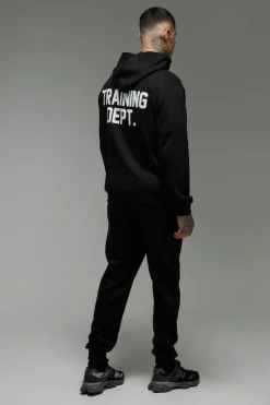 Fashion boohooMAN Tall Man Active Training Dept. Zip Through Hoodie black