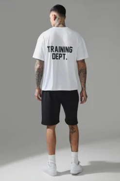 Sale boohooMAN Tall Man Active Training Dept. Oversized 9inch Short black