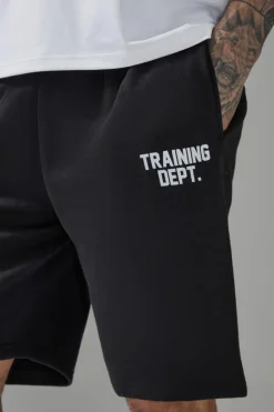 Sale boohooMAN Tall Man Active Training Dept. Oversized 9inch Short black