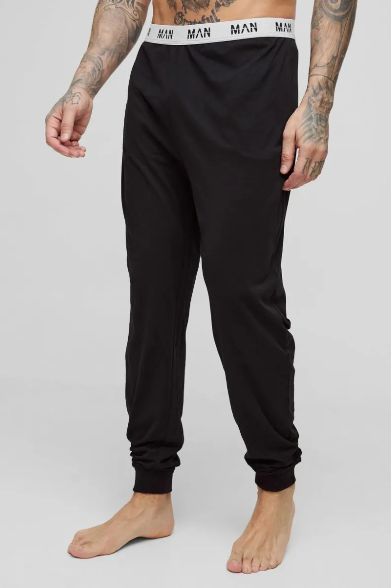 Clearance boohooMAN Tall Man Loungewear Cuffed Joggers black
