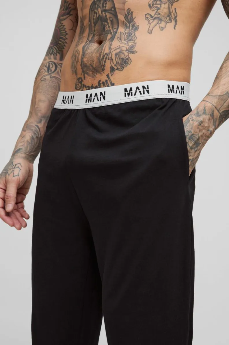 Clearance boohooMAN Tall Man Loungewear Cuffed Joggers black