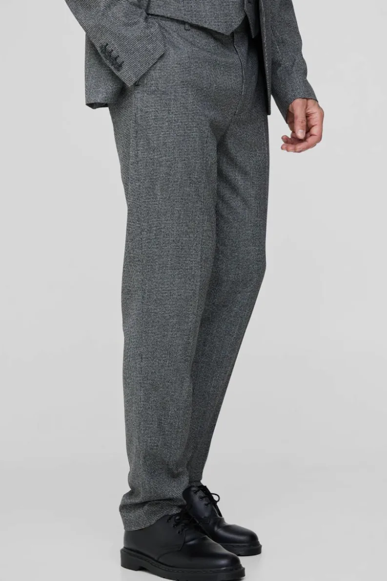 Clearance boohoo Tall Mini Dogtooth Slim Fit Suit grey