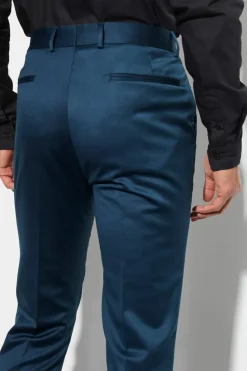 Best boohoo Tall Satin Skinny Fit Suit navy
