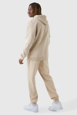 Best boohooMAN Tall Overdyed Gothic Renaissance Oversized Tracksuit sand