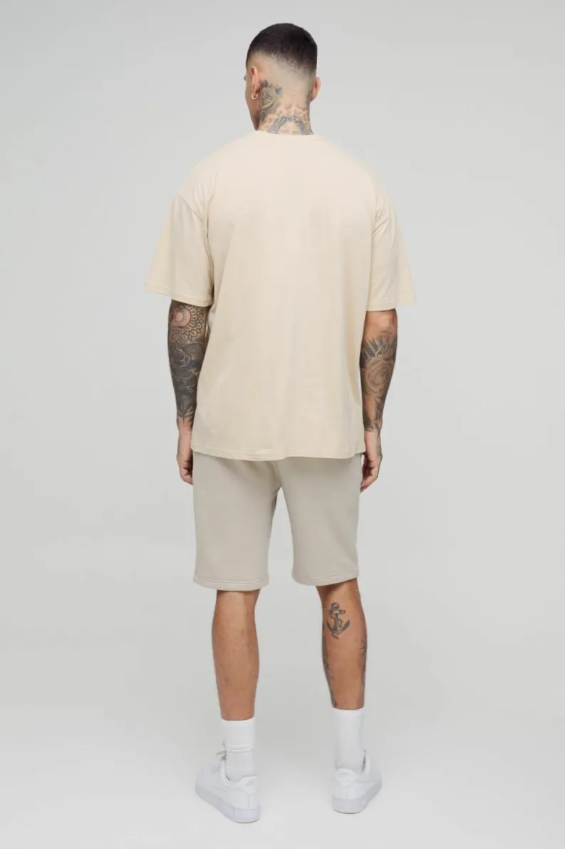 Sale boohooMAN Tall Oversized Chicago Print T-shirt sand