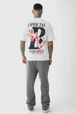 Outlet boohooMAN Tall Oversized Drop Crotch Jogger charcoal
