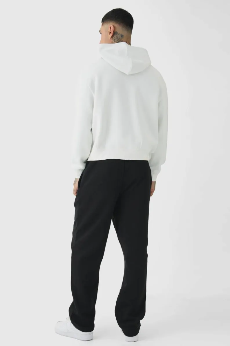 Shop boohooMAN Tall Oversized Drop Crotch Jogger black