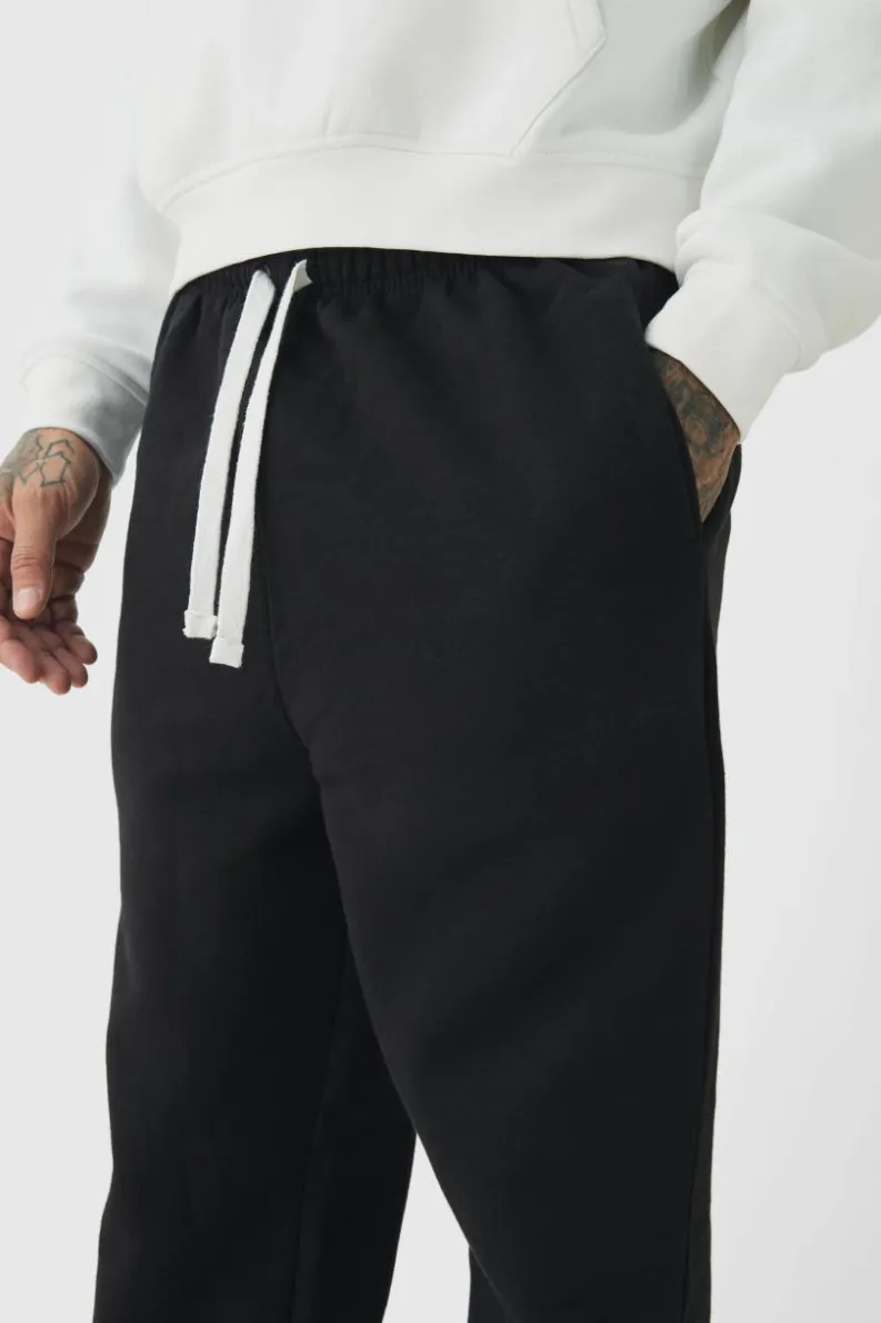 Shop boohooMAN Tall Oversized Drop Crotch Jogger black