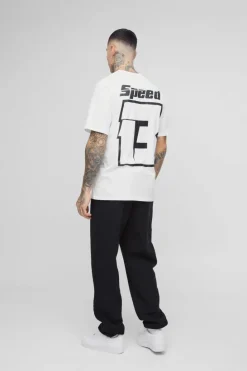 Discount boohooMAN Tall Oversized MMXIII Embossed Jogger black