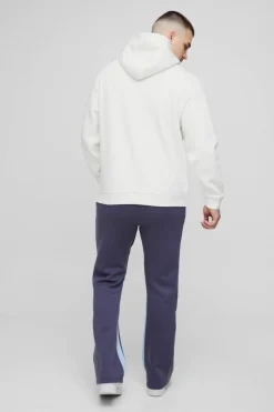 Fashion boohooMAN Tall Regular Fit Ltd Edt Paint Splatter Gusset Jogger purple