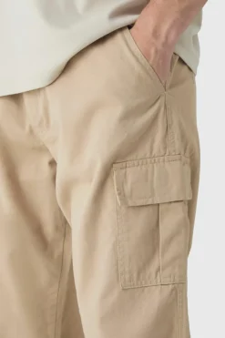 Discount boohooMAN Tall Relaxed Fit Cargo Trousers stone