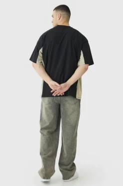 Hot boohooMAN Tall Relaxed Fit Jeans stone
