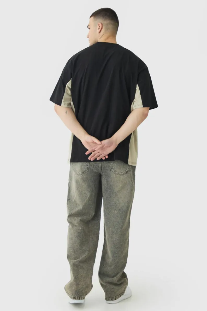 Hot boohooMAN Tall Relaxed Fit Jeans stone