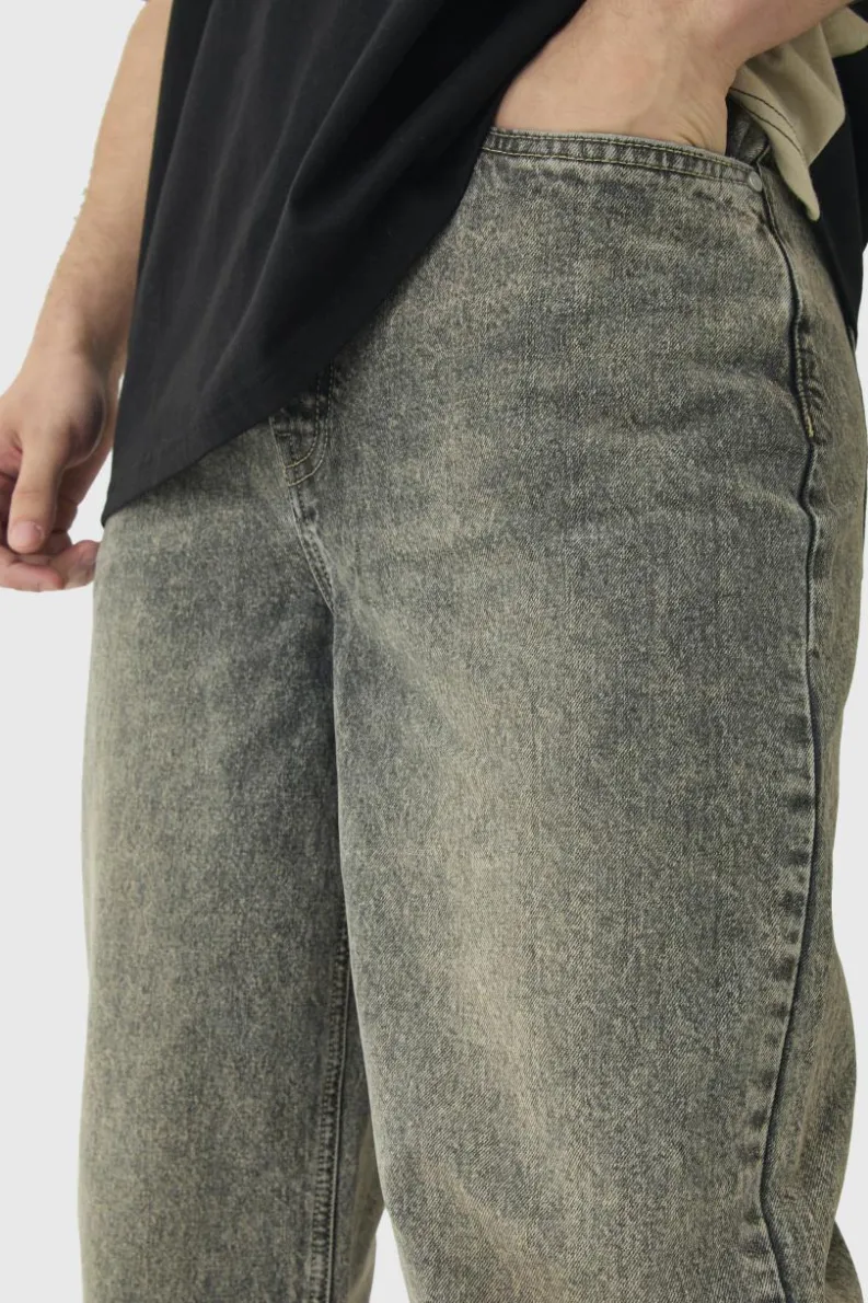 Hot boohooMAN Tall Relaxed Fit Jeans stone