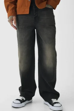 Hot boohooMAN Tall Relaxed Fit Jeans brown