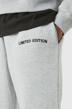Fashion boohooMAN Tall Relaxed Fit Limited Jogger grey marl