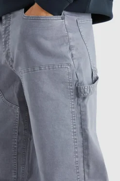 Hot boohooMAN Tall Relaxed Overdye Carpenter Trouser charcoal
