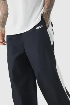 Cheap boohooMAN Tall Side Panel Track Pants in black