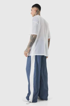 Flash Sale boohooMAN Tall Side Panel Track Pants in charcoal