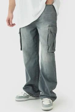 Cheap boohooMAN Tall Skinny Stretch Jeans mid grey