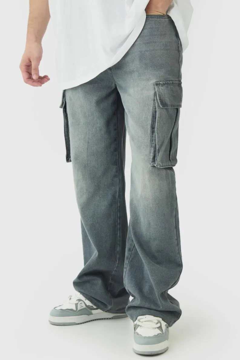 Cheap boohooMAN Tall Skinny Stretch Jeans mid grey