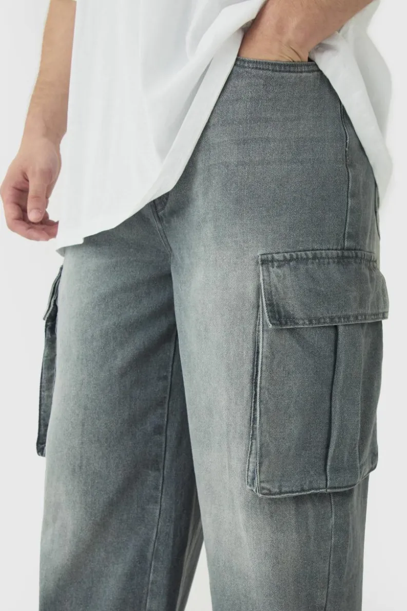 Cheap boohooMAN Tall Skinny Stretch Jeans mid grey
