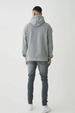 Fashion boohooMAN Tall Skinny Stretch Jeans mid grey