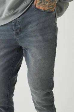 Fashion boohooMAN Tall Skinny Stretch Jeans mid grey