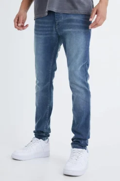 Cheap boohooMAN Tall Skinny Stretch Jeans vintage blue
