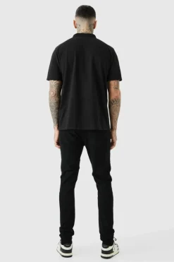 Flash Sale boohooMAN Tall Skinny Stretch Rip And Repair Jeans true black