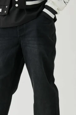 Fashion boohooMAN Tall Slim Rigid Jeans washed black