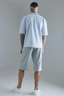 Sale boohooMAN Tall Smart Cargo Shorts grey