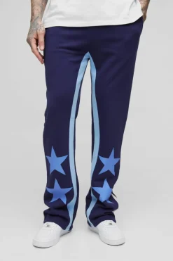 Best Sale boohooMAN Tall Star Gusset Jogger navy