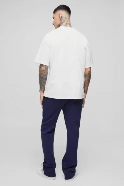 Best Sale boohooMAN Tall Star Gusset Jogger navy