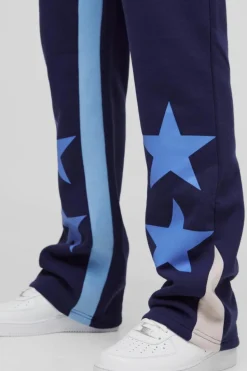Best Sale boohooMAN Tall Star Gusset Jogger navy