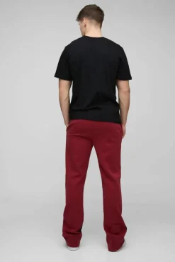 Fashion boohooMAN Tall Star Gusset Jogger red
