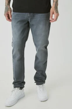 Flash Sale boohooMAN Tall Straight Leg Jeans mid grey